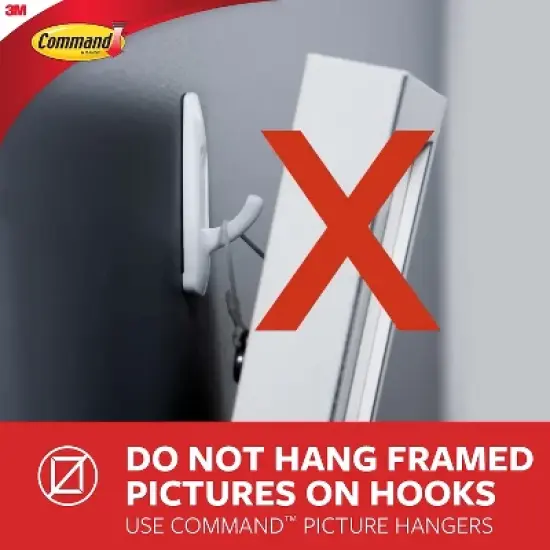 3M Utility Hooks Damage-free 3 lb Cap Medium 37/BX White 17001S37NA image {5}