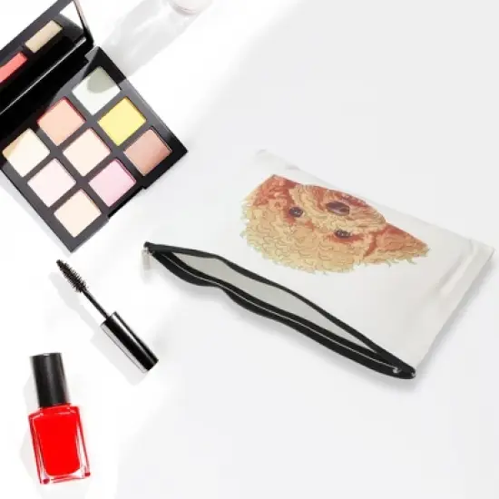 Unique Bargains Durable Teddy Dog Pattern Makeup Bag White 1 Pc image {3}