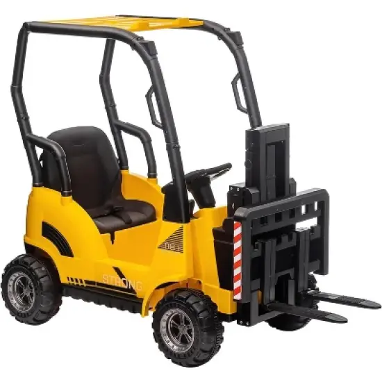12V Kids Ride On Forklift Car with Tent, Electric Ride On Construction Car Toy for Toddles with Remote Control, 2 Speeds, Music image {8}