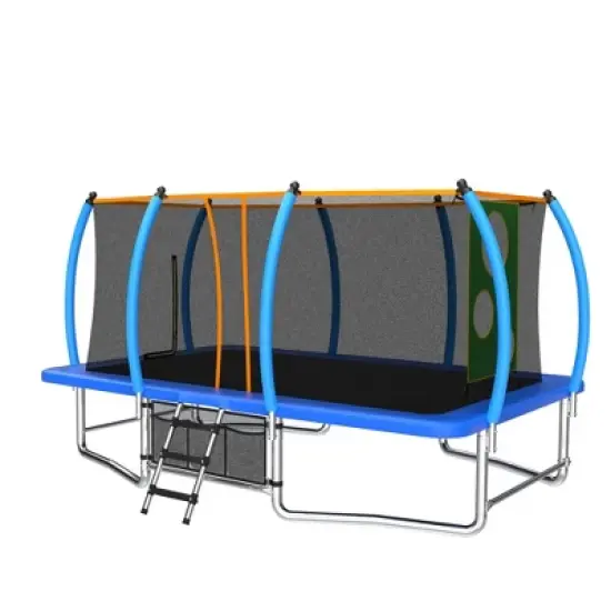 APRILSOUL 10X16FT Outdoor Square Trampolines for Kids Adults Long Rectangular Tumbling Trampoline image {1}