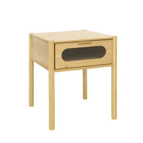 Aash 1-Drawer Environmentally Friendly Pale Yellow Finish Accent Nightstand With Storage-Maison Boucle image {6}