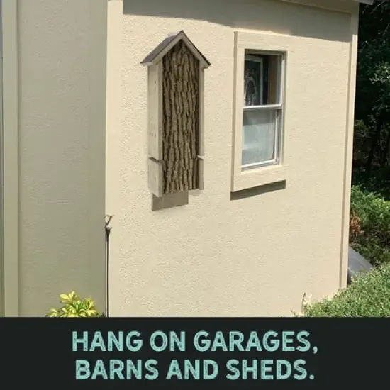 Uncle Dunkels Quadruple Chamber Bat House; Rustic Handmade Backyard Rocket Box Bat Shelter Box image {5}