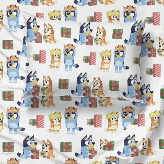 Bluey Twin Holiday Sheet Set image {1}