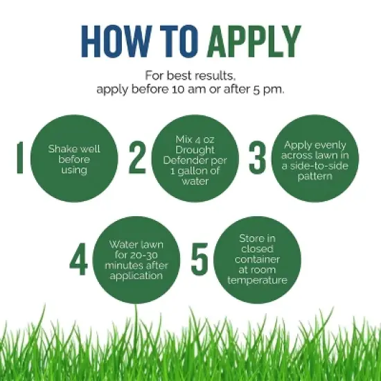 Turf Titan Drought Defender Hose End - Shields Heat and Nutrient Rich Plant Food - Ideal Summer Soil Liquid Fertilizer - 6,000 Sq Ft (32 oz) image {3}