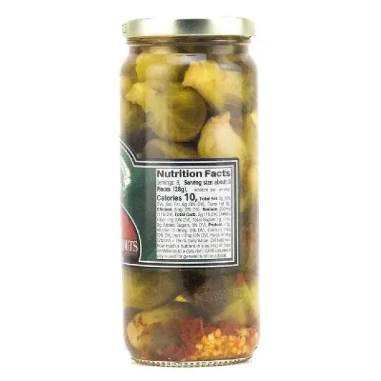 Amish Wedding Hot Pickled Brussel Sprouts, Two 16 oz Glass Jars image {3}