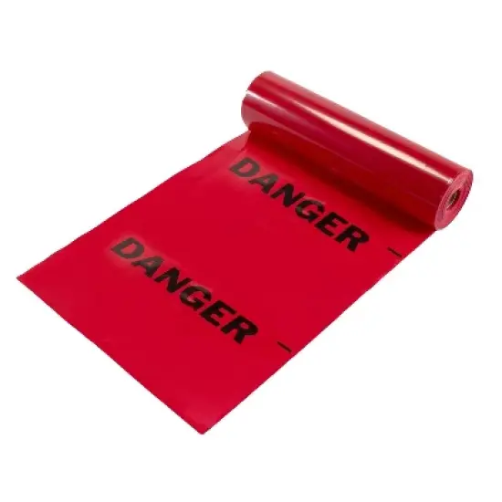 Mutual Industries "Danger" Printed Tear-Off Safety Flag 12" x 12" x 1500' Red 14667-1-12 image {1}