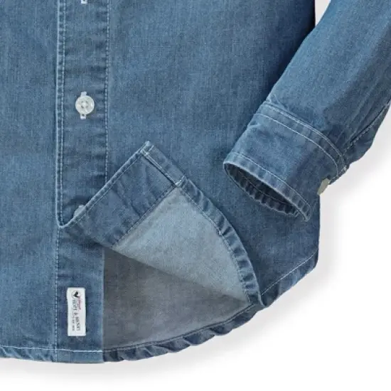 Hope & Henry Boys' Chambray Button Down Shirt, Infant image {2}