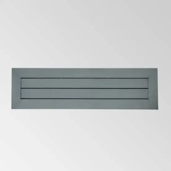 Lamphere Rectangle Aluminum Modern Dining Bench  Dark Gray - Christopher Knight Home image {5}