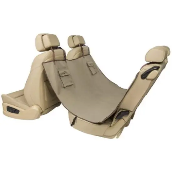 PetSafe Happy Ride Waterproof & Machine Washable Hammock Seat Cover for Pets, Fits Most Vehicles, Tan (57"L x 56"W) image {3}