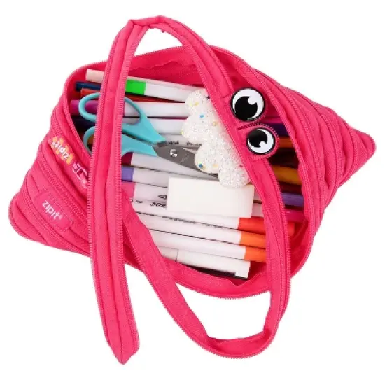 ZIPIT Party Monster Pencil Case for Girls, Pink image {2}