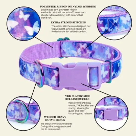 Country Brook Petz Deluxe Ribbon Dog Collar, Whimsical Nature Collection image {2}