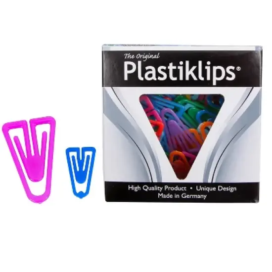 Baumgarten's Plastiklips Paper Clips Assorted Sizes & Colors 315 Per Pack 3 Packs (BAUMLP3150-3) image {1}