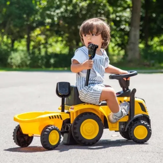 Costway Kids Ride on Tractor Licensed Caterpillar Foot to Floor Sliding Car with Shovel image {1}