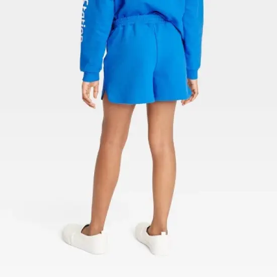 Girls' PlayStation Dreamy Fleece Jogger Shorts - Light Blue image {1}