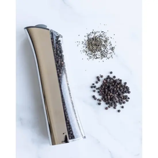 Trudeau 8" Graviti Plus Pepper Mill Chrome Finish image {2}