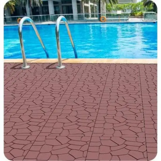 New Stone texture 12" Patio Deck Tiles, 44 Pcs DIY Module Interlocking Decking Tiles Floor Tile image {6}