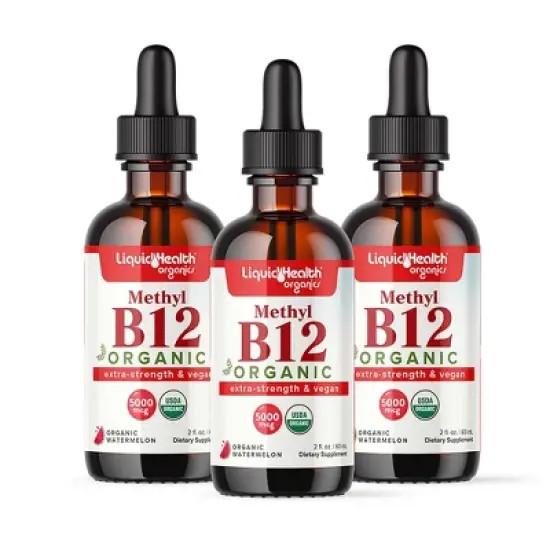 Organic Bariatric Liquid Vitamin B12 - Extra Strength & Vegan 5,000 mcg image {3}
