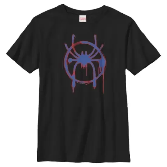 Boy's Marvel Spider-Man: Into the Spider-Verse  Spray Paint Logo T-Shirt image {3}