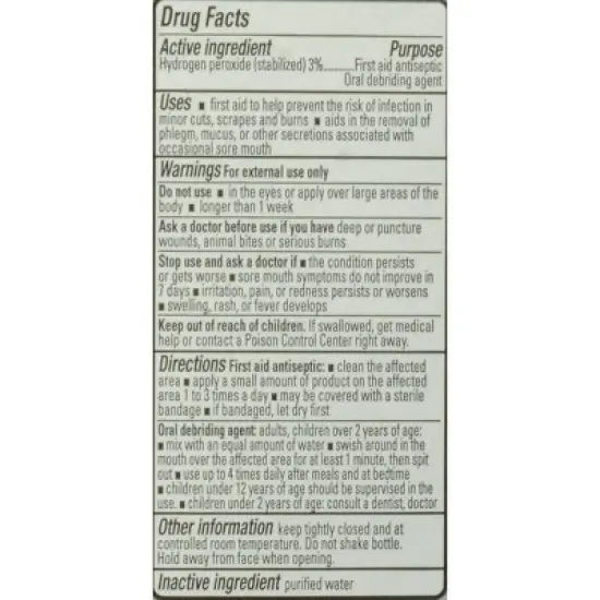 Swan Hydrogen Peroxide Solution 16 Oz First Aid Antiseptic Oral Debriding Agent Case Of 12 image {4}
