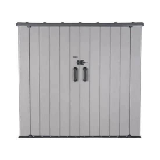 Lifetime 6' x 3.5' Utility Shed Storm Dust: Outdoor Storage, HDPE Construction, Lockable Doors image {8}