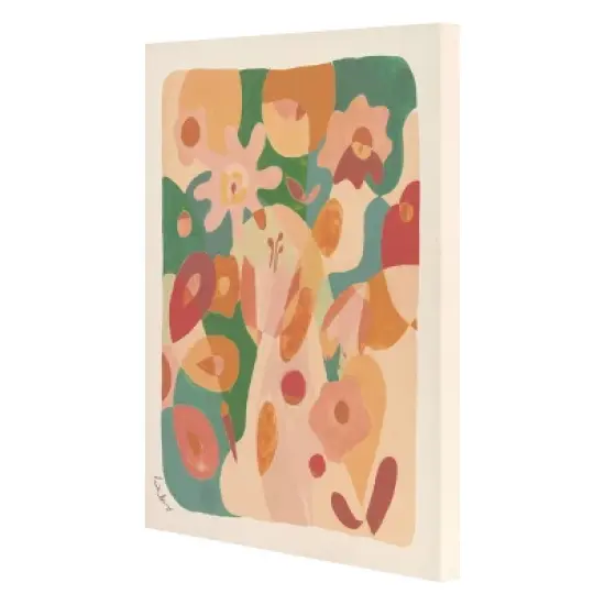 24" x 30" Floral Abstract Unframed Wall Canvas Green - Opalhouse&trade; designed with Jungalow&trade; image {5}