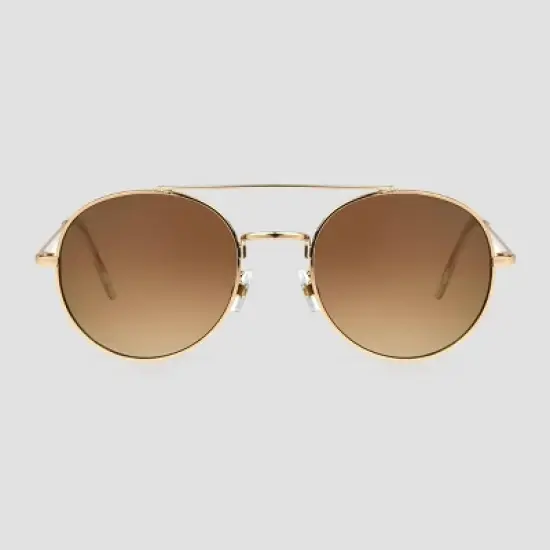 Women's Round Aviator Sunglasses - Universal Thread&trade;  Gold image {1}