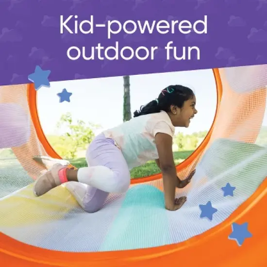 HearthSong Roll With It! 2.0 Giant Inflatable Rainbow Land Roller with Mesh Interior image {1}