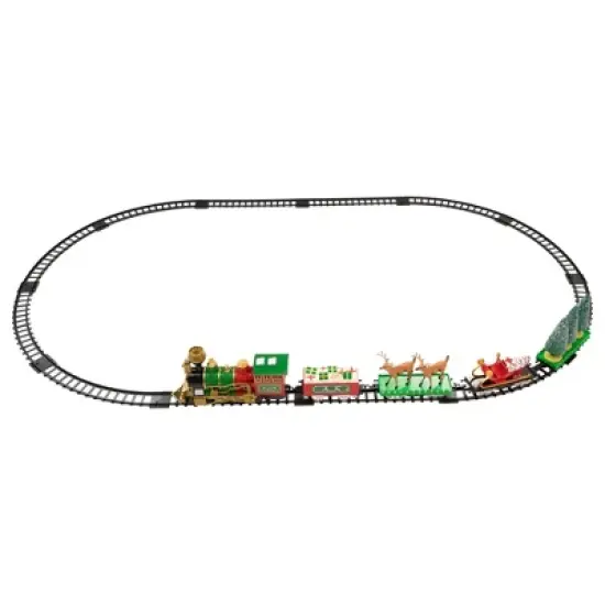 Northlight 22pc Battery Operated Lighted and Animated Christmas Train Set with Working Smokestack image {2}
