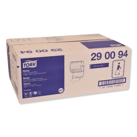Tork Premium Extra Soft Matic Hand Towel Roll, 2-Ply, 7.7" x 300 ft, White, 6/Carton image {1}