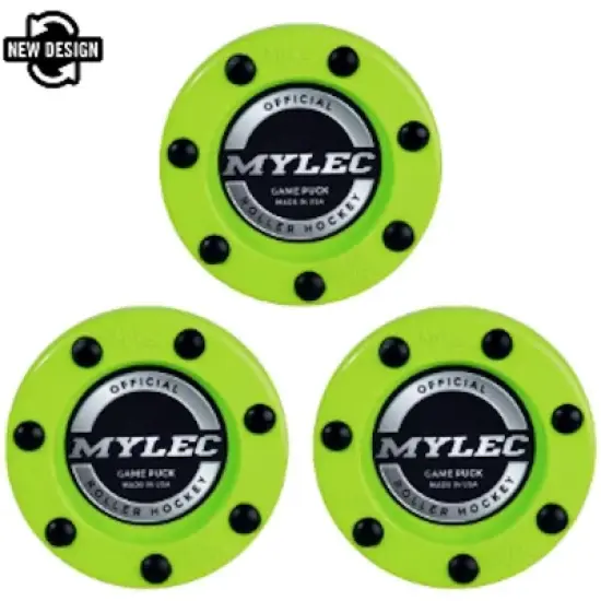 Mylec Official Roller Hockey Game Puck, PVC with Graphite Reinforced Shaft & Nylon Glides image {4}