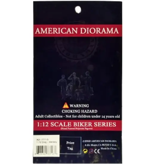 Biker's Dog Buddy Hersey" Figure For 1:12 Models by American Diorama" image {2}
