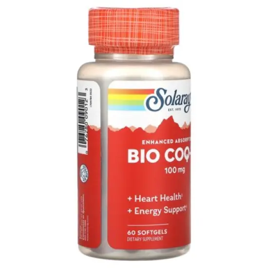 Solaray Bio COQ-10, Enhanced Absorption , 100 mg, 60 Softgels image {3}