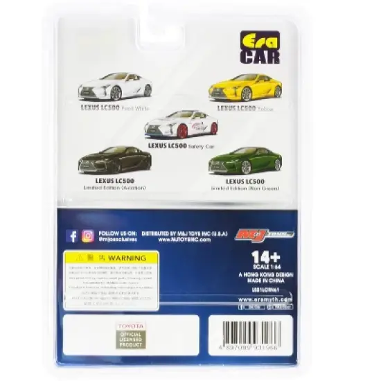 Lexus LC500 Aviation Black Metallic Limited Edition to 1200 pieces 1/64 Diecast Model Car by Era Car image {2}