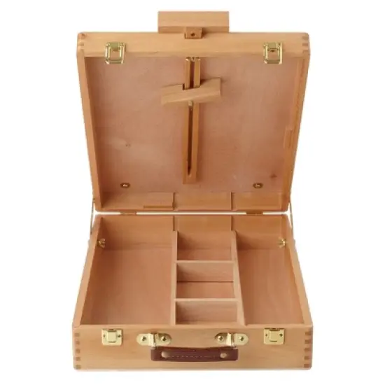 7 Elements Wooden Tabletop Art Easel with Storage Sketchbox image {2}