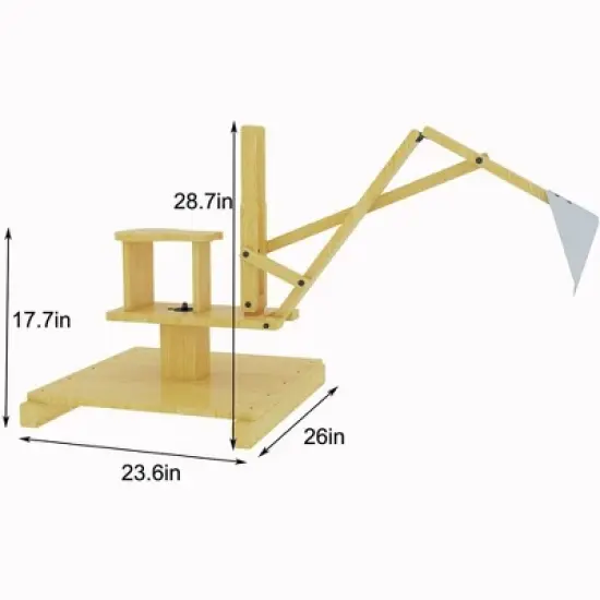 Avenlur Excavator: Wooden Ride-On Fun with Two-Handed Controls for Toddlers - Portable Outdoor Sandbox Adventure Toy! image {1}