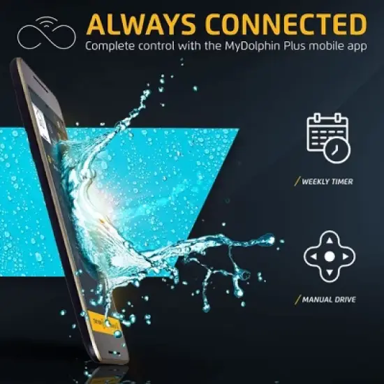 Dolphin Explorer E30 Robotic Pool Vacuum Cleaner with Wi-Fi Control With Universal Caddy Ideal for All Pool Types up to 50 FT in Length image {3}