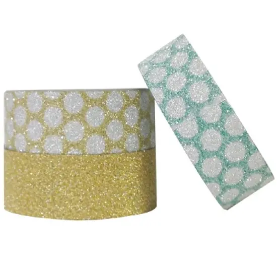 Wrapables Bright Dots Japanese Washi Masking Tape (Set of 3) image {2}