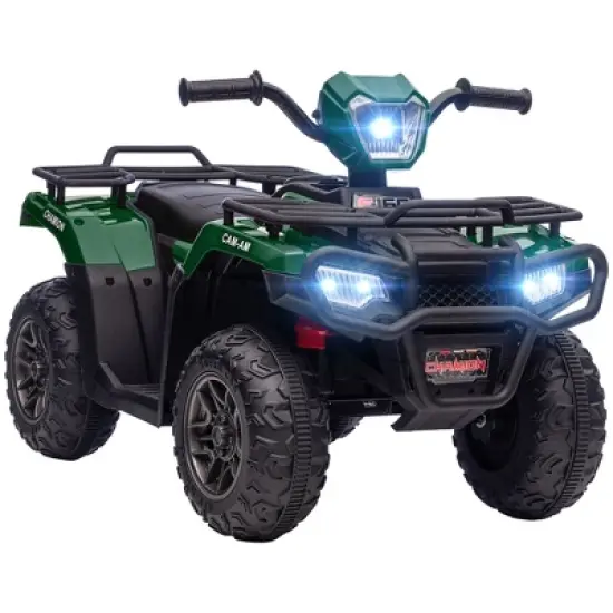 Aosom 12V Kids ATV Battery-Operated with AUX Port & USB, Kids 4 Wheeler with Tough Wear-Resistant Tread, Electric Four Wheeler Kids Ride on Car image {6}