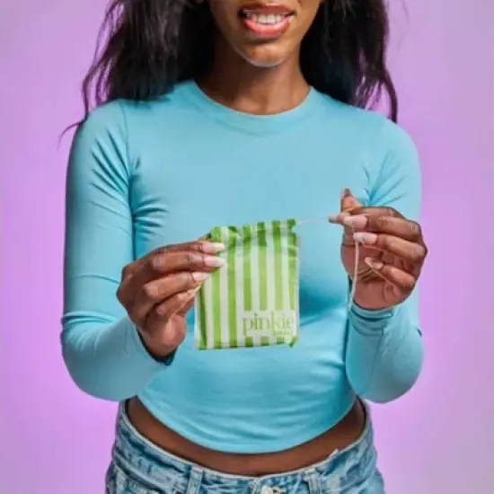 Pinkie Tween & Teen Ultra-Thin Organic Topsheet Pads with Wings - Size Small - 18ct image {7}