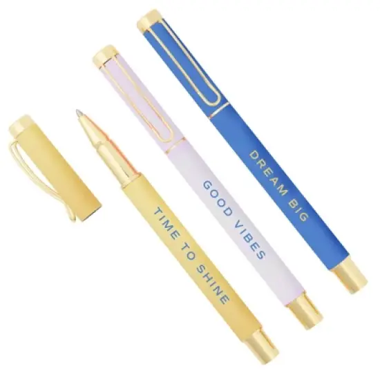 Sweet Water Decor Good Vibes Metal Pen 3pc Set image {1}
