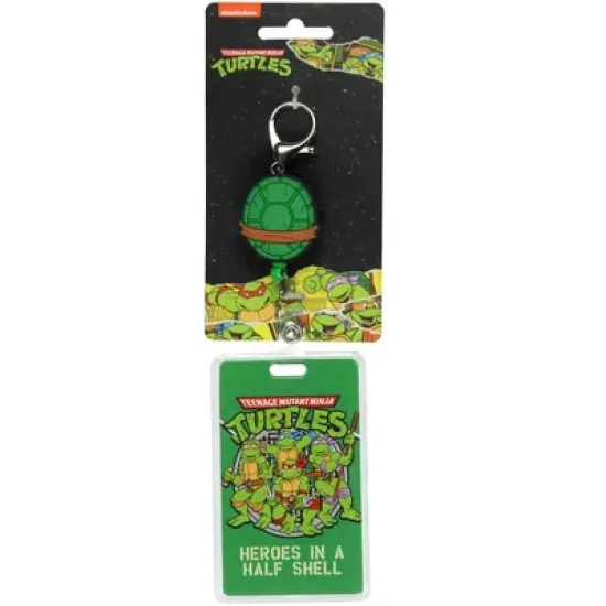 Teenage Mutant Ninja Turtles Lanyard ID Badge Holder Rubber Shell Reel Retractable Lanyard with Lobster Claw Clasp image {3}