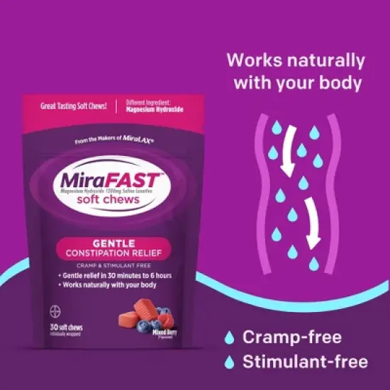 MiraFAST Digestive Soft Chews from the Makers of MiraLAX - 30ct image {3}