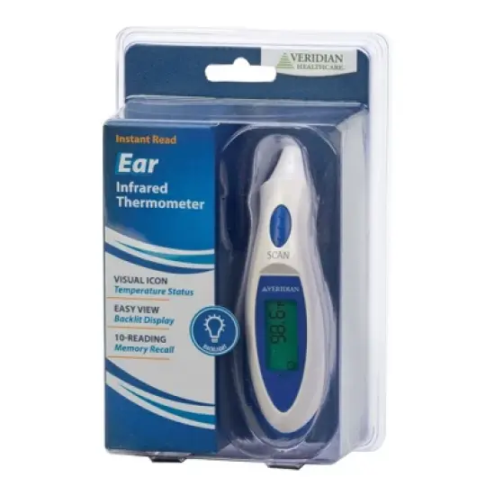 Veridian Tympanic Ear Thermometer Digital Display 09-340 1 Each image {5}