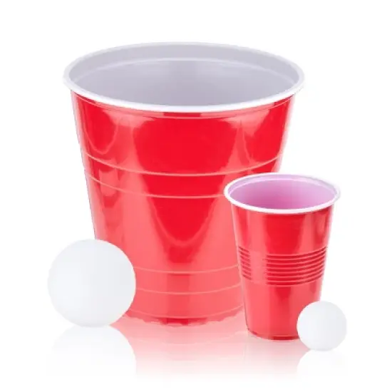 True XL Beer Pong Set with Jumbo Party Cups, Drinking Games for Adults, Each Cup is 110 ounces, Includes 20 Cups and 4 XL Pong Balls image {4}