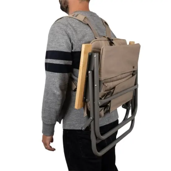 Oniva Descanso Padded Portable Outdoor Beach Chair - Shale Brown image {6}