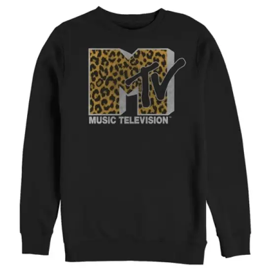 Men's MTV Cheetah Print Logo Sweatshirt image {5}