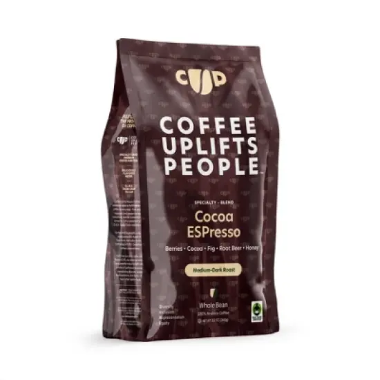 Coffee Uplifts People Whole Bean Cocoa Espresso - 12oz image {1}