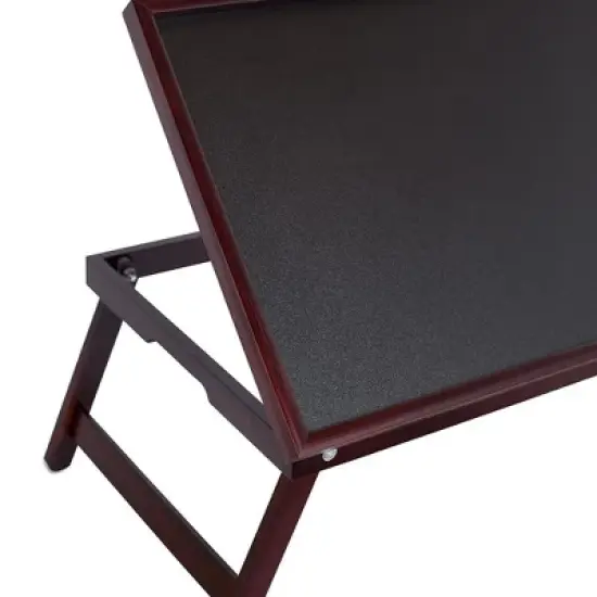 BirdRock Home Bamboo Lap Tray with Adjustable Top - Walnut image {6}