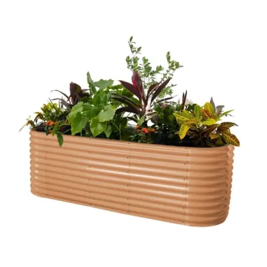 Vego Garden 10-in-1 Modular Rectangular Metal Outdoor Raised Garden Bed 48"x96"x32" image {12}