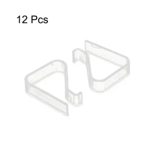 Unique Bargains Plastic Table Cloth Holder Clear 2" x 1.7" x 0.6" 12 Pcs image {2}